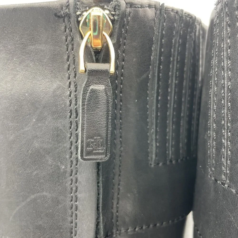 Ralph Lauren Bernadine Riding Boots-Women’s Size 7.5 Black Leather Equestrian